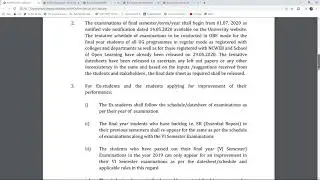 OBE EXAM SOL Update and BA, B.Com Date Sheet 2020 Update
