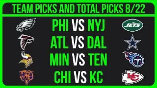 NFL Picks Today 8/22/25 NFL Preseason Week 3 Picks and Predictions