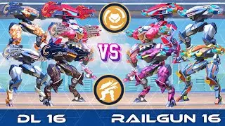 Disc Launcher 16 vs Railgun 16 | Who Wins? | CPC - DeathMatch Battle | Mech Arena