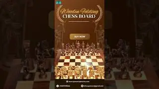 14&Prime; &times; 14&Prime; Collectible Wooden Folding Chess Game Board Set #shorts #gameplay #chess