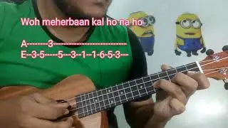 Kal Ho Na Ho (Title Track) | Ukulele Tabs | Ukulele Lesson in Hindi | Full Tabs Lesson