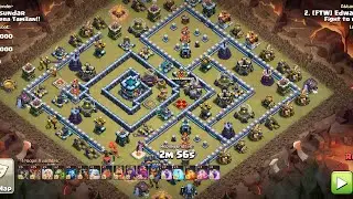 how to 3 star th13 base #9 | th13 3 star attack strategy | Island base | Lava loons | coc sundar