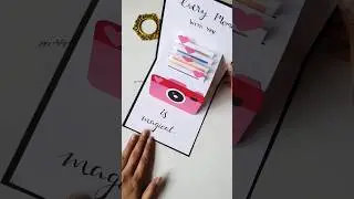 DIY Camera Pop Up Card 📸 #diy #popupcard #handmade #cardideas #diycraft #shorts