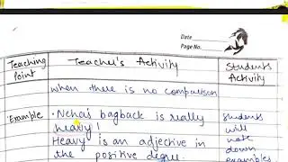 English Lesson Plan File B.Ed. || School Teaching Practice Lesson Plans ||