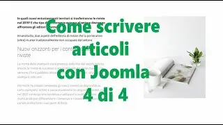 Scrivere articoli con Joomla con K2   Video 4 di 4