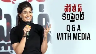 Varalaxmi Sarathkumar With Police Complaint Team Q & A With Media