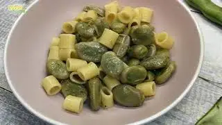 Pasta con le fave fresche in umido