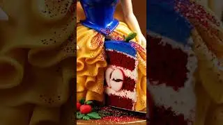 &ldquo;Snow White Gown Cake 🍎💛 | Magical Princess ASMR Cutting&rdquo;#SnowWhiteCake #Princess#ASMR #CakeCutting