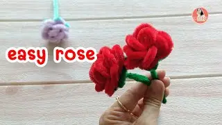 Easy homemade roses Made from velvet wire