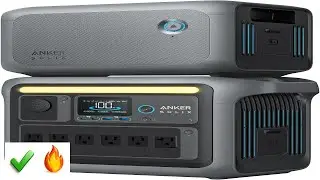 Портативная электростанция Anker SOLIX C1000 и аккумуляторная батарея BP1000, 1800 Вт, солнечная ...