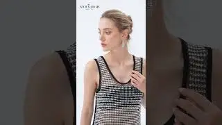Diamonds Embellished Mesh Tank Top