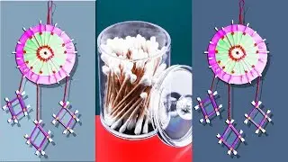DIY: Reuse waste cotton Buds | Cotton Buds Wall Hanging ideas | Best out of waste