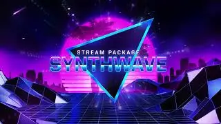 Synthwave Animated Twitch Overlays - 80s Themed