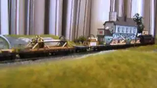 Wabash heavy load flat car model train