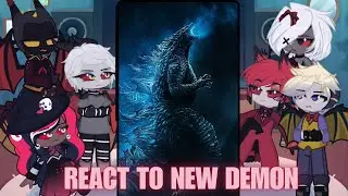 Hazbin Hotel Angels react to Godzilla | Lucifer | Gacha life 2
