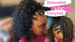 DIY How To Retwist & Style Natural Locs | Curly Ponytail #locmaintenance