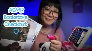 🎶 ASMR Kind Girl From Bookstore Does Your Checkout📚 with relaxing piano music