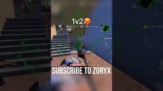 1v2 🔥 impossible clutch  #shorts #shortvideo #pubgmobile #bgmi #zoryx