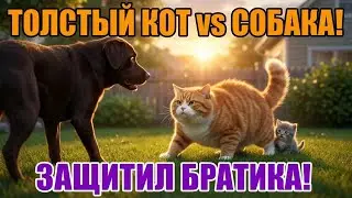 ТОЛСТЫЙ КОТ vs СОБАКА! Защищал БРАТИКА — подвиг УМИЛИЛ хозяев