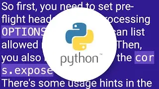 How to set up CORS in CherryPy