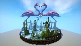 Minecraft- FLAMINGO 'Valentines Day Special' Timelapse