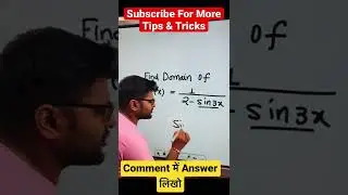 Domain of 1/2-sin3x I JEE ,NDA & Other Competitive Exams | Ashish Sir