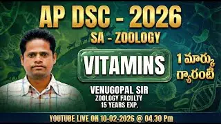 AP DSC -2026 SA- ZOOLOGY , VITAMINS || FREE CLASS || ON LIVE 🔴