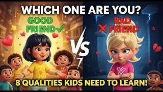 Good Friend vs Bad Friend - (Real Friend vs Fake Friend) | 8 Friendship Qualities Kids Need to Know