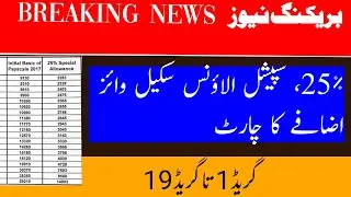 25% special allowance increase chart||notification issued by Punjab finance||good news