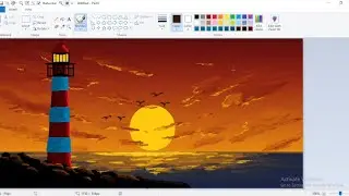How to draw Sunrises in MS Paint / Sunrise Drawing /microsoft paint /Ms Paint 
