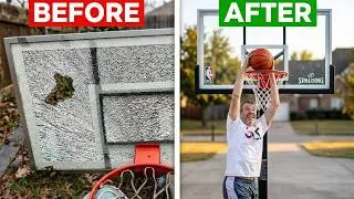 Spalding Backboard Replacement and Dunking Lesson