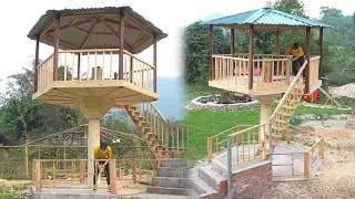 Girl CEO Builds a One-Pillar Hut in the Forest - A Peaceful and Solitary Life