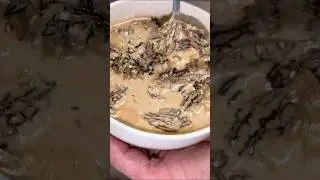 Сливочный соус из сморчков #быстрыйрецепт #соус #грибы