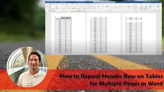 How to Repeat Header Row on Tables for Multiple Pages in Word