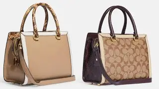 Coach Grace Carryall bag, signature canvas, colorblock.