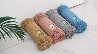 HOKIPO Soft Microfiber Bathmats for Home | Door Mats for Home and Bathroom (AR-2852)