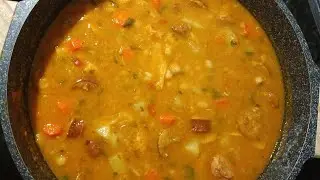 Um delicioso feijão branco com dobradinha 🍽️