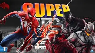 Spider Man Vs Carnage,Vanom,Anti Vanom In Super City Battle