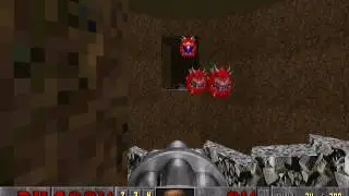 Cacodemons fight in Doom II (example 1)