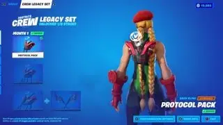 (2021) Fortnite Back Bling:  PROTOCOL PACK     ( Fortnite Crew Legacy Set )