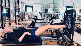 Reformer exercises w modification for a walking boot.