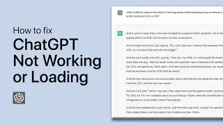 How To Fix ChatGPT Not Working or Loading