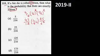 2019 II Q 115 Probability: NDA 2019-II: If a fair die is rolled 4 times, then what is the probabilit
