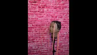 Cute Feed in Ponytail Style (light pink braiding hair) including 2 Hearts and 2 Braids