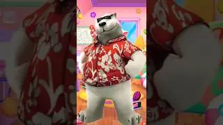 Polar bear Makeover from polar bowler by My Talking Angela 2 #polarbear #mytalkingangela2 #makeup