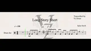 Taylor Swift - long story short Drum Score [ Drum Sheet Music Play Along ]