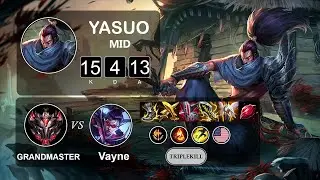 Mid Yasuo vs Vayne - LOL NA Grandmaster - Patch 11.17
