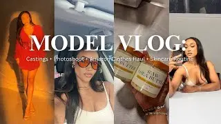 Model Vlog | Castings + Amazon haul + photoshoot + skincare routine! Brianamelissa vlog