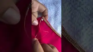 Aari & maggam work blouse design with normal needle #shorts #shortsvideo #short #trending