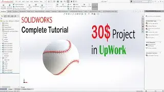 Solidworks Tutorial | Base Ball model by Solidworks |  Solidworks Advance Tutorial | Exercise